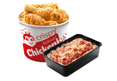 6 - pc. Chickenjoy Bucket w/ Jolly Spaghetti Family
