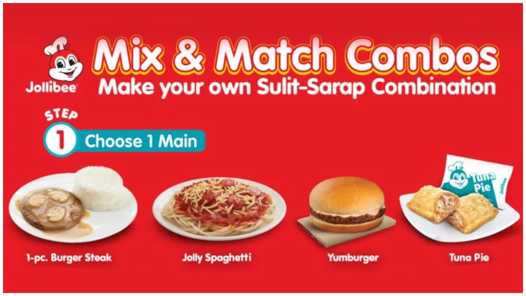 Jollibee Mix and Match Menu